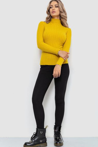 Гольф жіночий базовий, колір гірчичний, 204R040 | Зображення 1