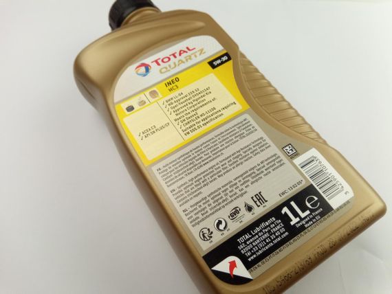 Олива моторна 5W-30 синтетична TOTAL Quartz INEO MC3 1 л. (166254) | Зображення 1