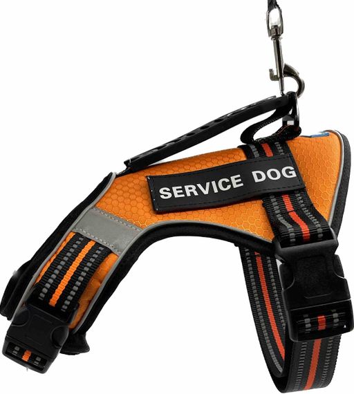 Шлейка для собак Service Dog S, M, L, XL, Оранжевая, Шлей для собак, Нагрудник для средних пород | Зображення 4