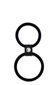Ерекційне кільце MENZSTUFF DUAL RINGS, BLACK Sex Aura