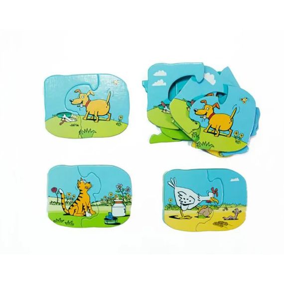 Пазли для малюків "Песик, котик, курочка" 960247 (190001-UA) 18 елементів | Зображення 2