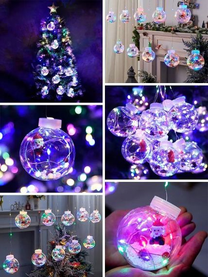 Xmas гірлянда мікс 4 види 200L M-1 Copper curtain ball lamp Мультикольорова 3M*1.5M (47683-7557_248) | Зображення 4