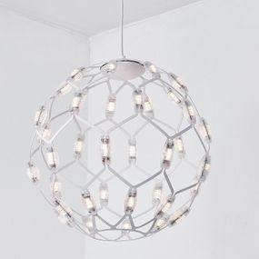 Люстра світлодіодна підвісна LED світильник для квартири на стелю лед 26277 Білий 42-200х40х40 см.