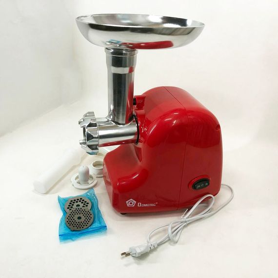 М'ясорубка електрична метал Domotec MS-2017, Електром'ясорубка для шатківниці, RQ-808 М'ясорубка металева