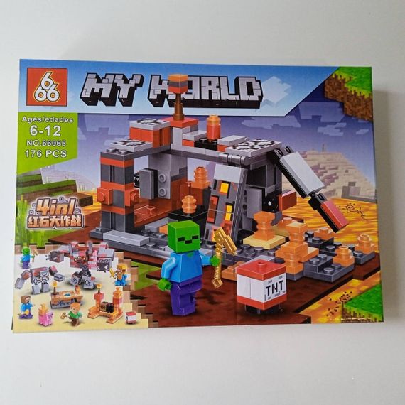 Конструктор Майнкрафт MY WORLD MINECRAFT 66065 176 деталей