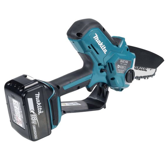 Пила ланцюгова акумуляторна Makita DUC150 BEO3 (15 см, 8 м/с, 320 Вт, BL, LXT, комплект) | Зображення 3