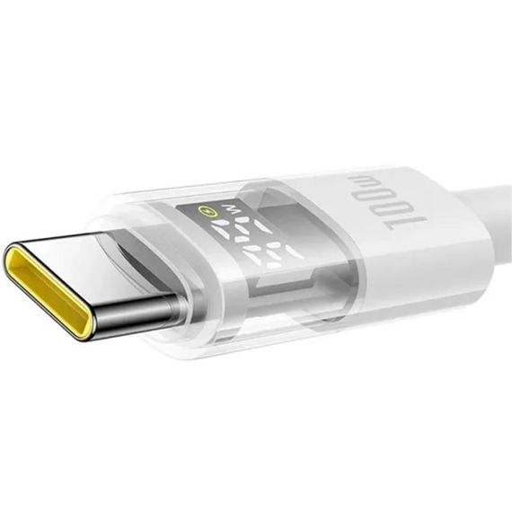 Дата кабель Baseus Display 2 Type-C to Type-C 100W (1m) (P10382702) Moon White | Зображення 2