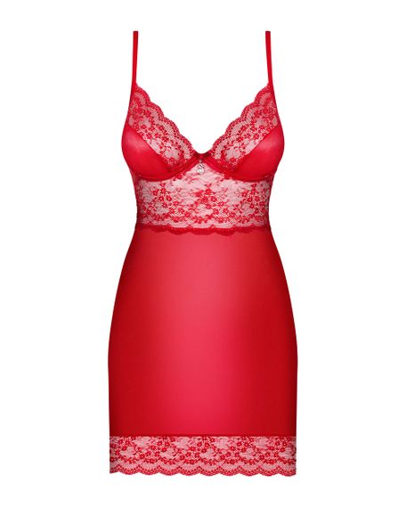 Сорочка Obsessive Lovica chemise Красный S/M | Зображення 2