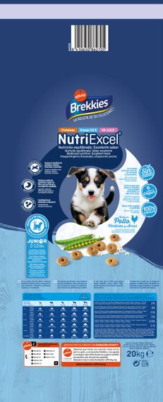 Сухий корм для цуценят з куркою Brekkies Junior, 20 кг | Зображення 1