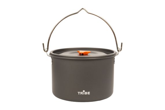 Казанок туристичний Tribe Pot 4л Alu алюмінієвий великий, Похідний легкий казан трайб, Казанок для кемпінгу і походу