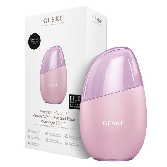 Масажер для обличчя GESKE Cool&Warm Eye and Face Massager 7в1 starlight, Рожевий