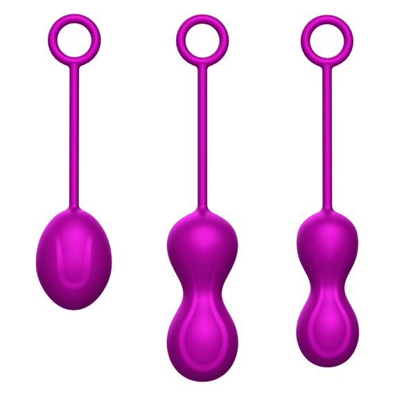 Набір вагінальних кульок Foxshow Kegel Balls Set, фіолетовий