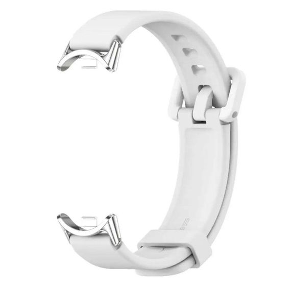 Силіконовий ремінець Mijobs для фітнес-браслета Xiaomi Smart Band 10 - White