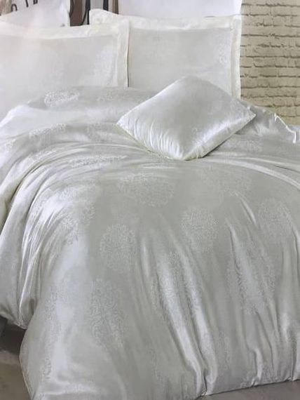 Постільна білизна Belizza Sweta krem ​​Жаккард Бавовна Євро розмір (4 наволочки)