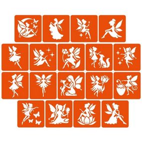 Набір трафаретів для біо-тату "Fairies №2" fairies2_5x5_18_1