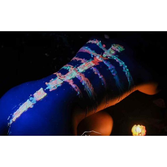 Низькотемпературна БДСМ-свічка у формі троянди GlowKink, люмінесцентна, L, 62 г, блакитна Sex Aura | Зображення 8