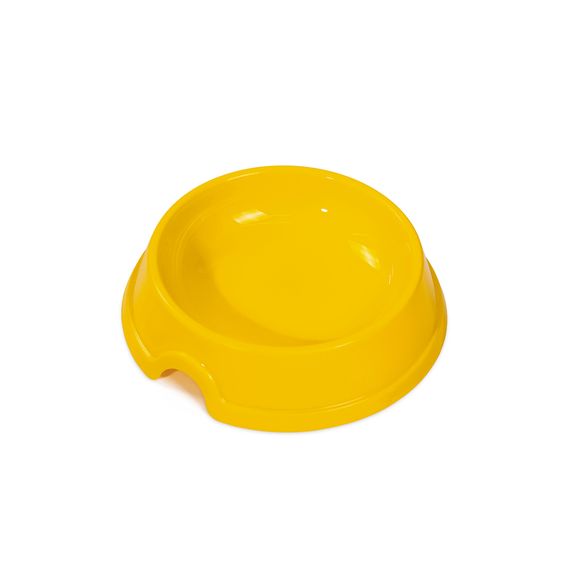 Миска для кота пласка 0,2 л жовта