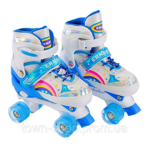 Детские ролики квады RL2409(Blue) L (39-42) светящиеся колеса, синий, L (39-42)