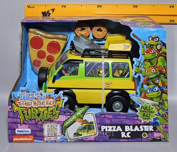 Черепашки-ниндзя Боевая машина Фургон доставки пиццы на радиоуправлении Оригинал TMNT Pizza Blaster RC Vehicle | Зображення 3