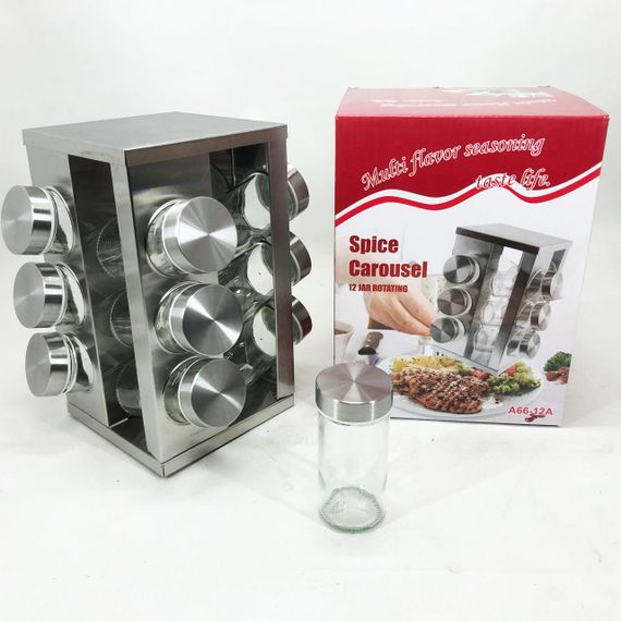 Банку для спецій UNIQUE 12 в 1, Пористий органайзер для зберігання спецій Баночка трав та WP-53 | Зображення 5