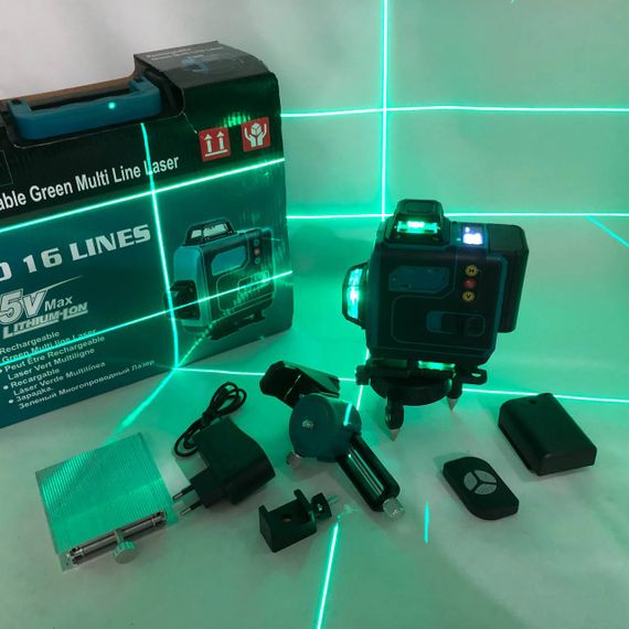 Профессиональный нивелир для стройки Laser 4D, Нивелир для наружных работ, Лазерный измеритель HX-24 | Зображення 1