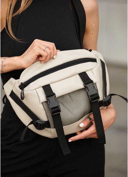 Жіноча сумка бананка Sambag Dynamicdart сіра 38 × 21 × 7 см (80411030) | Зображення 8