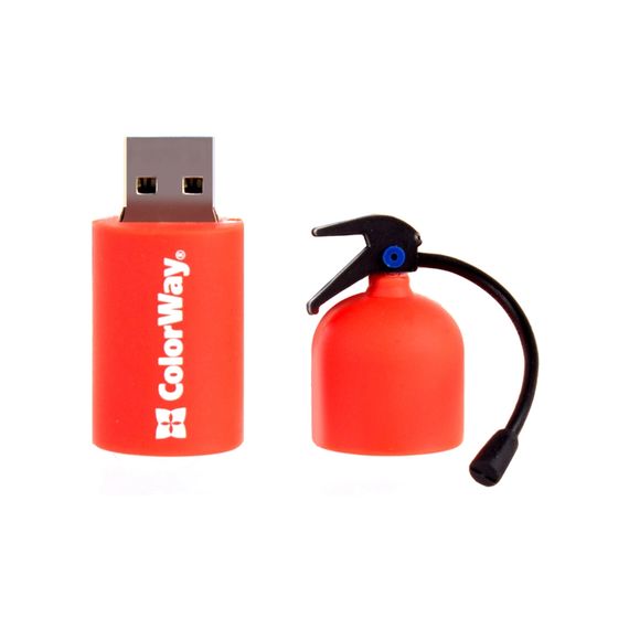 USB флеш накопичувач ColorWay Fire 64 GB USB 3.0 Red (CW-USBFE64) | Зображення 1