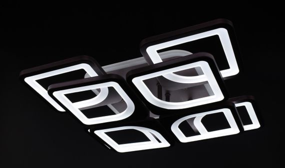 Люстра світлодіодна стельова LED світильник для квартири на стелю лед з пультом 26114 Коричневий 11х43х43 см. | Зображення 1