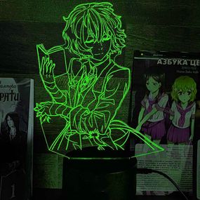 Акриловий світильник-нічник Осаму Дазай 2 зелений tty-n002313