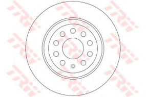 Диск гальм. AUDI Q3, VW GOLF 7, VW PASSAT B8 задн. (вир-во TRW) TRW DF6504 на VW GOLF VII (5G1, BE1)