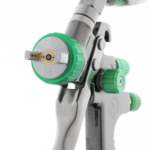 Фарбопульт пневматичний LVLP GREEN професійний, верхній металевий бачок INTERTOOL PT-01311 | Зображення 1