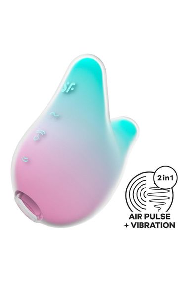 Вакуумный стимулятор с вибрацией Satisfyer Mermaid Vibes, мятно-розовый sexstyle