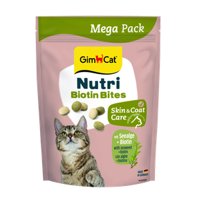 Вітаміни GimCat NUTRI BIOTIN BITES для кішок для поліпшення стану шерсті та шкіри 425г