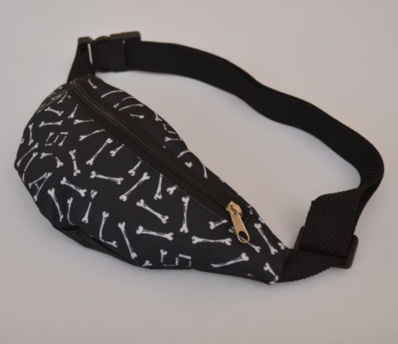 Сумка поясна бананка 4Profi Міні з принтом Кісточки з одним відділенням 20081 | Зображення 5