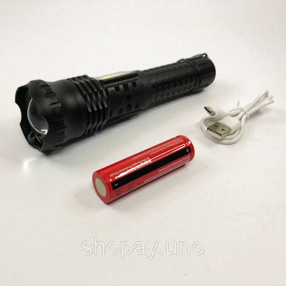 Портативний LED ліхтар на батареї Police, Ліхтарик на USB зарядкою для дому, Сильний ліхтарик AX-95 | Зображення 4