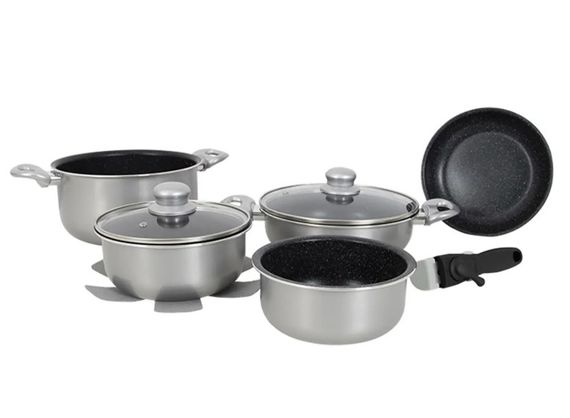 Набір посуду Gimex Cookware Set induction 8 предметів Silver (6977227)