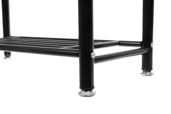 Вешалка-стойка с полкой для обуви в стиле лофт черная Ruhhy 15744 | Зображення 2