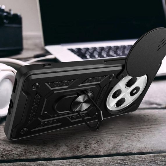 Чохол Ummi Camshield Serge Ring для Xiaomi Redmi 14C / 17C / A4 / Poco C75 / M7 5G Чорний / Black | Зображення 1