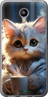 Чохол на Meizu M2 Note Білий кіт "5646t-94-2448"