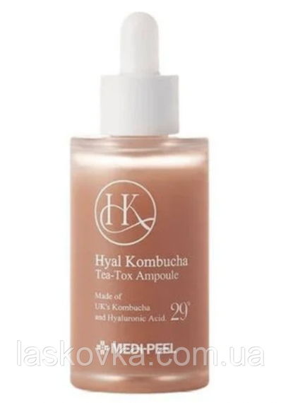 Зволожуюча сироватка для підвищення еластичності шкіри Medi-Peel Hyal Kombucha Tea-Tox Ampoule, 50 мл