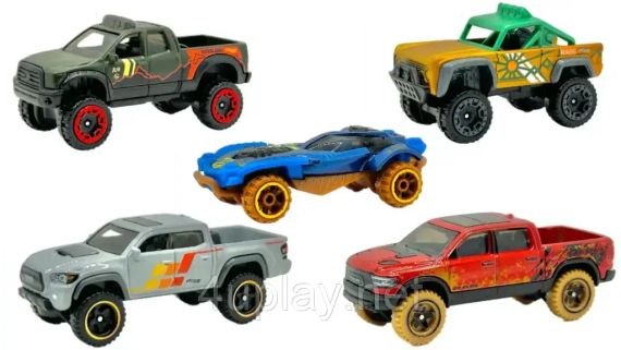 Hot Wheels HW Remote Adventures Хот Вілс Далекі пригоди Набір із 5-ти машинок позашляховиків | Зображення 1