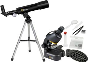 Мікроскоп National Geographic Junior 40x-640x + телескоп 50/360 з кейсом, набір для дитини для навчання