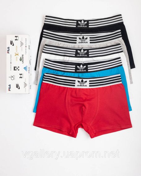 Мужские трусы Adidas, мужские боксеры Адидас, хлопковые трусы Адидас Премиум качества XXL, Красный | Зображення 2