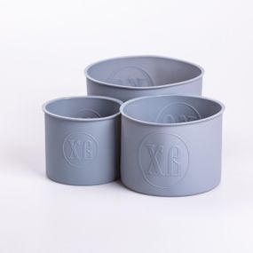 Набор форм для выпечки пасхи силиконовые 3 шт 1.7 л, 1 л, 0.6 л формы для пасхи Серые