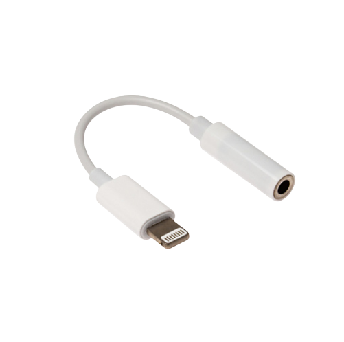 Адаптер Lightning/AUX WALKER HF WA-020 білий