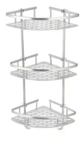 3-х рівнева кутова полиця для ванної кімнати