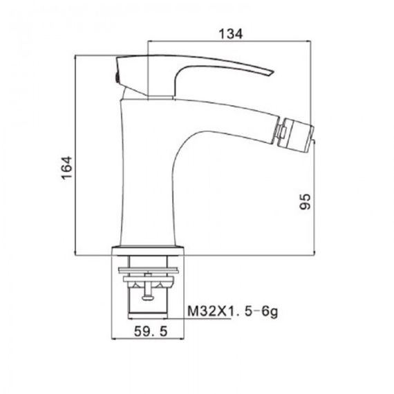 Змішувач для біде Gappo Jakob G5007-8 | Зображення 1