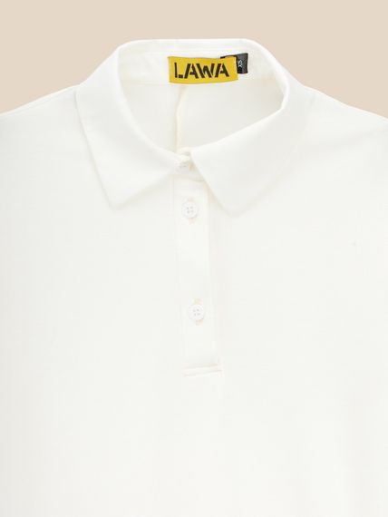 Сукня-поло однотонна жіноча LAWA WTC02496 S Молочний shop (2000999610097) | Зображення 1