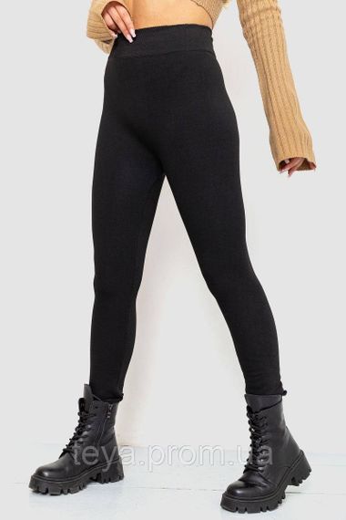 Лосини на хутрі безшовні, колір чорний, розмір M-XXXL FA_008615 | Зображення 3