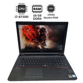 Мобильная рабочая станция Fujitsu Celsius H780 / 15.6" (1920x1080) IPS / Intel Core i7-8750H (6 (12) ядер по 2.2 - 4.1 GHz) / 16 GB DDR4 / 512 GB SSD / nVidia Quadro P600, 4 GB GDDR5, 128-bit / WebCam б/у